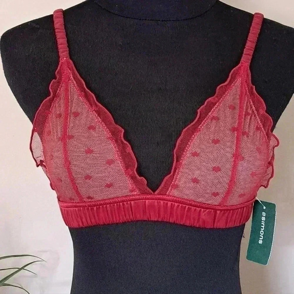 NWT Miiyu Red Hearts  Bralette XS Bra - Picture 9 of 12